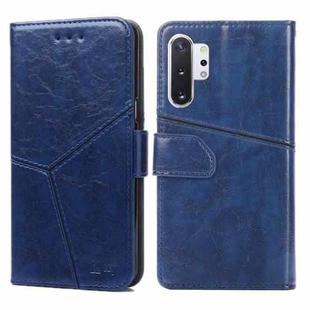For Samsung Galaxy Note10 Geometric Stitching Horizontal Flip TPU + PU Leather Case with Holder & Card Slots & Wallet(Blue)