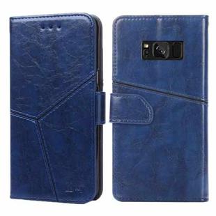 For Samsung Galaxy S8 Geometric Stitching Horizontal Flip TPU + PU Leather Case with Holder & Card Slots & Wallet(Blue)