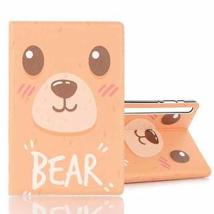 For Galaxy Tab S6 T860 / T865 Horizontal Flip Leather Case with Card Slots & Holder & Wallet & Photo Frame(Cute Bear)