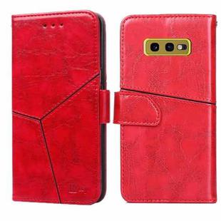 For Samsung Galaxy S10e Geometric Stitching Horizontal Flip TPU + PU Leather Case with Holder & Card Slots & Wallet(Red)