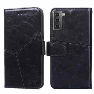 For Samsung Galaxy S21+ 5G Geometric Stitching Horizontal Flip TPU + PU Leather Case with Holder & Card Slots & Wallet(Black)