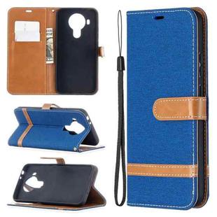 For Nokia 5.4 Color Matching Denim Texture Horizontal Flip Leather Case with Holder & Card Slots & Wallet & Lanyard(Royal Blue)
