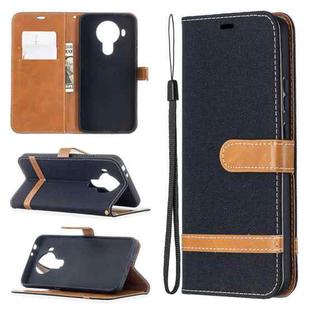 For Nokia 5.4 Color Matching Denim Texture Horizontal Flip Leather Case with Holder & Card Slots & Wallet & Lanyard(Black)