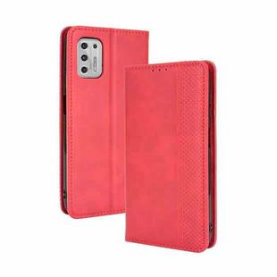 For Motorola Moto G Stylus (2021) Magnetic Buckle Retro Crazy Horse Texture Horizontal Flip Leather Case with Holder & Card Slots & Photo Frame(Red)