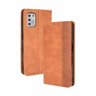 For Motorola Moto G Stylus (2021) Magnetic Buckle Retro Crazy Horse Texture Horizontal Flip Leather Case with Holder & Card Slots & Photo Frame(Brown)