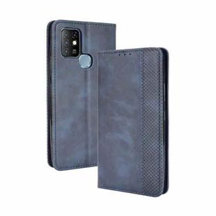 For Infinix Hot 10 / X682 Magnetic Buckle Retro Crazy Horse Texture Horizontal Flip Leather Case with Holder & Card Slots & Photo Frame(Blue)