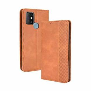For Infinix Hot 10 / X682 Magnetic Buckle Retro Crazy Horse Texture Horizontal Flip Leather Case with Holder & Card Slots & Photo Frame(Brown)