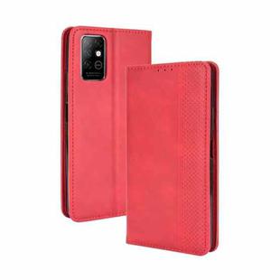 For Infinix Note 8 / X692 Magnetic Buckle Retro Crazy Horse Texture Horizontal Flip Leather Case with Holder & Card Slots & Photo Frame(Red)