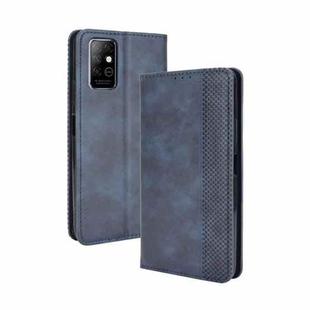 For Infinix Note 8 / X692 Magnetic Buckle Retro Crazy Horse Texture Horizontal Flip Leather Case with Holder & Card Slots & Photo Frame(Blue)