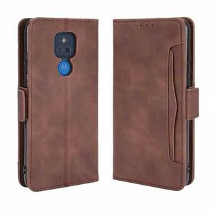 For Motorola Moto G Play 2021 Wallet Style Skin Feel Calf Pattern Leather Case with Separate Card Slots(Brown)