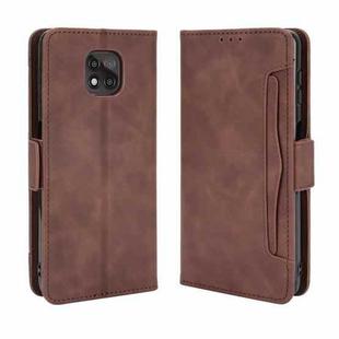 For Motorola Moto G Power 2021 Wallet Style Skin Feel Calf Pattern Leather Case with Separate Card Slots(Brown)