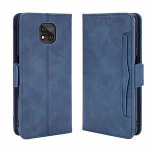 For Motorola Moto G Power 2021 Wallet Style Skin Feel Calf Pattern Leather Case with Separate Card Slots(Blue)