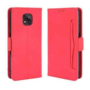 For Motorola Moto G Power 2021 Wallet Style Skin Feel Calf Pattern Leather Case with Separate Card Slots(Red)