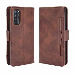 For ZTE Axon 20 5G / Axon 20 4G Wallet Style Skin Feel Calf Pattern Leather Case with Separate Card Slots(Brown)