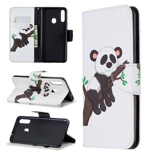 For Galaxy A20s Pattern Colored Drawing Horizontal Flip Leather Case with Holder & Card Slots & Wallet(Tree Panda)