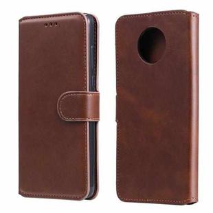 For Xiaomi Redmi Note 9T / Note 9 5G Classic Calf Texture PU + TPU Horizontal Flip Leather Case with Holder & Card Slots & Wallet(Brown)