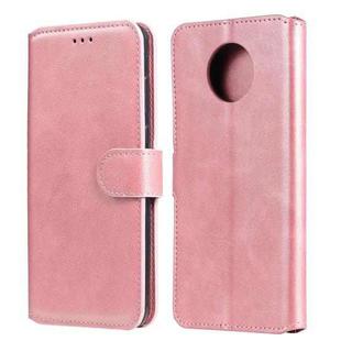 For Xiaomi Redmi Note 9T / Note 9 5G Classic Calf Texture PU + TPU Horizontal Flip Leather Case with Holder & Card Slots & Wallet(Rose Gold)
