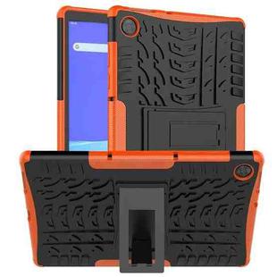 For Lenovo Tab M10 HD Gen 2 (TB-X306F) Tire Texture TPU+PC Shockproof Case with Holder(Orange)