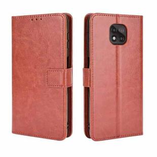 For Motorola Moto G Power 2021 Retro Crazy Horse Texture Horizontal Flip Leather Case with Holder & Card Slots & Lanyard(Brown)