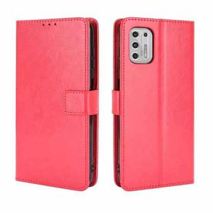 For Motorola Moto G Stylus 2021 Retro Crazy Horse Texture Horizontal Flip Leather Case with Holder & Card Slots & Lanyard(Red)