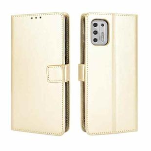 For Motorola Moto G Stylus 2021 Retro Crazy Horse Texture Horizontal Flip Leather Case with Holder & Card Slots & Lanyard(Gold)