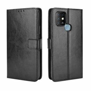 For Infinix Hot 10 / X682 Retro Crazy Horse Texture Horizontal Flip Leather Case with Holder & Card Slots & Lanyard(Black)
