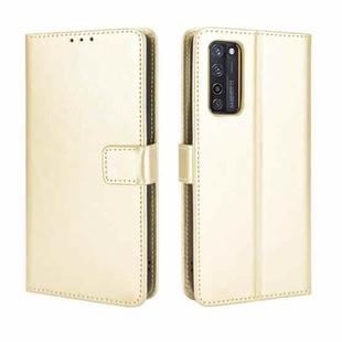 For ZTE Axon 20 5G / Axon 20 4G Retro Crazy Horse Texture Horizontal Flip Leather Case with Holder & Card Slots & Lanyard(Gold)