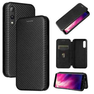 For Rakuten Hand Carbon Fiber Texture Horizontal Flip TPU + PC + PU Leather Case with Card Slot(Black)