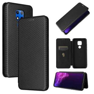 For Motorola Moto G Play (2021) Carbon Fiber Texture Horizontal Flip TPU + PC + PU Leather Case with Card Slot(Black)