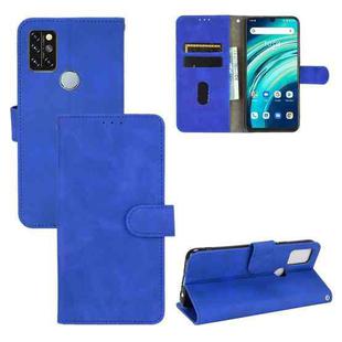 For UMIDIGI A9 Pro Solid Color Skin Feel Magnetic Buckle Horizontal Flip Calf Texture PU Leather Case with Holder & Card Slots & Wallet(Blue)