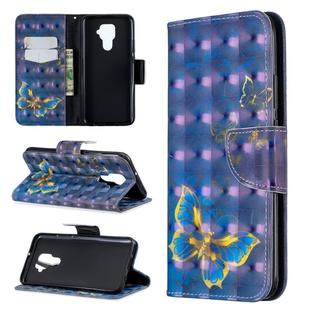 For Huawei Mate 30 Lite 3D Pattern Colored Drawing Horizontal Flip Leather Case with Holder & Card Slots & Wallet(A Butterfly)