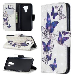 For Huawei Mate 30 Lite 3D Pattern Colored Drawing Horizontal Flip Leather Case with Holder & Card Slots & Wallet(Group Butterfly)