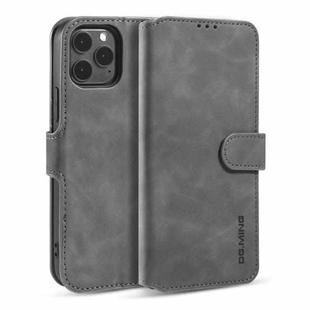 For iPhone 12 Pro Max DG.MING Retro Oil Side Horizontal Flip Case with Holder & Card Slots & Wallet(Grey)