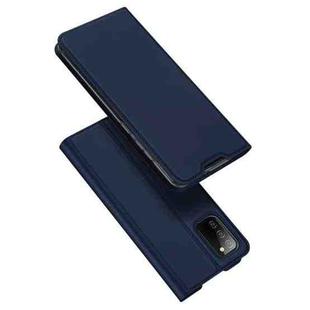 For Samsung Galaxy A02s 166.5mm Version DUX DUCIS Skin Pro Series Horizontal Flip PU + TPU Leather Case with Holder & Card Slots(Blue)