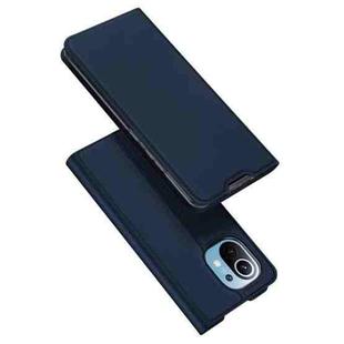 For Xiaomi Mi 11 DUX DUCIS Skin Pro Series Horizontal Flip PU + TPU Leather Case with Holder & Card Slots(Blue)
