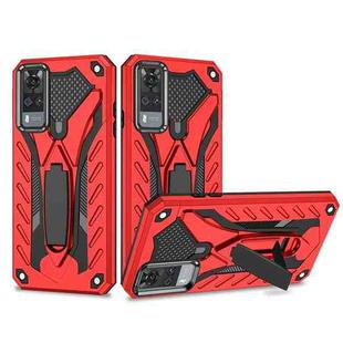 For vivo Y51 Shockproof TPU + PC Protective Case with Holder(Red)
