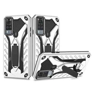 For vivo Y51 Shockproof TPU + PC Protective Case with Holder(Silver)