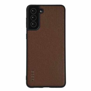 For Samsung Galaxy S21+ 5G GEBEI Full-coverage Shockproof Leather Protective Case(Brown)