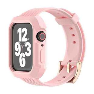 TPU Integrated Fuel Injection Watch Band For Apple Watch Series 7 41mm / 6 & SE & 5 & 4 40mm / 3 & 2 & 1 38mm(Pink)