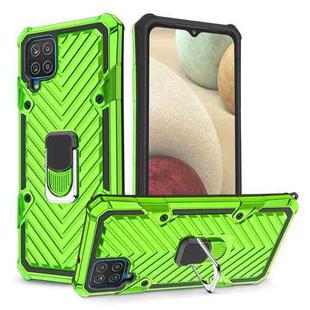 For Samsung Galaxy A12 Cool Armor PC + TPU Shockproof Case with 360 Degree Rotation Ring Holder(Green)