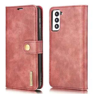 For Samsung Galaxy S21+ 5G DG.MING Crazy Horse Texture Flip Detachable Magnetic Leather Case with Holder & Card Slots & Wallet(Red)