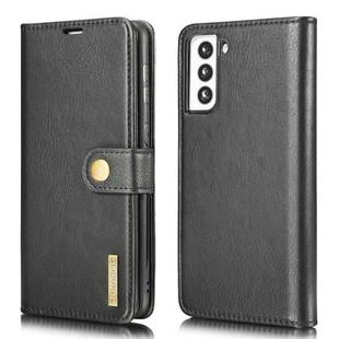 For Samsung Galaxy S21+ 5G DG.MING Crazy Horse Texture Flip Detachable Magnetic Leather Case with Holder & Card Slots & Wallet(Black)
