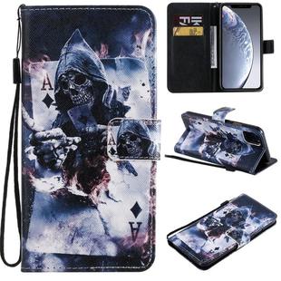 For iPhone 11 Pro Max Painted Pattern Horizontal Flip Leather Case, with Wallet & Holder & Card Slots & Lanyard(Magician)