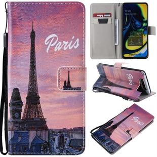 For Galaxy A80 / A90 Painted Pattern Horizontal Flip Leather Case, with Wallet & Holder & Card Slots & Lanyard(Tower)