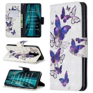 For Xiaomi Redmi Note 8 Pro 3D Pattern Colored Drawing Horizontal Flip Leather Case with Holder & Card Slots & Wallet(Group Butterfly)