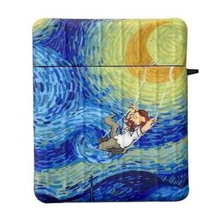 Van Gogh Oil Painting TPU Shockproof Earphone Protective Case For AirPods 1 / 2(Starry Sky)