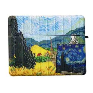Van Gogh Oil Painting TPU Shockproof Earphone Protective Case For AirPods Pro(Rural)