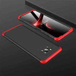 For Xiaomi Poco X3 NFC GKK Three Stage Splicing Full Coverage PC Case(Black+Red)