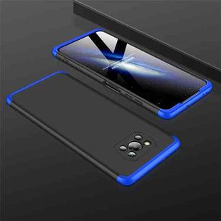 For Xiaomi Poco X3 NFC GKK Three Stage Splicing Full Coverage PC Case(Black+Blue)