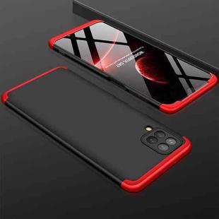 For Samsung Galaxy A12 GKK Three Stage Splicing Full Coverage PC Case(Black+Red)